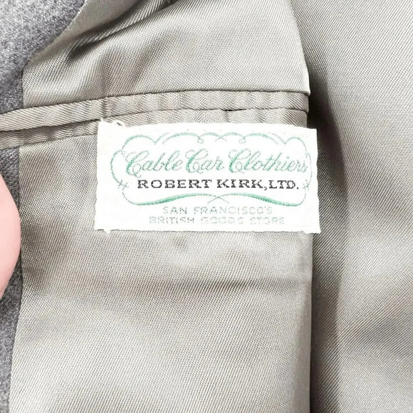 Vintage Cable Car Clothier Suit Skirt Set Womens 14 Gray Blazer Pleated A Line - Picture 7 of 10